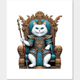 the king of white cats Posters and Art